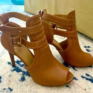 Michael Kors Blaze open toe heels booties.